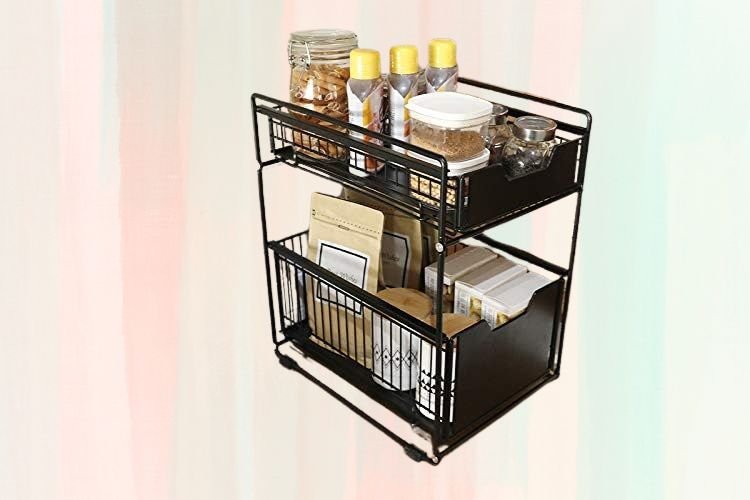 Under Sink Cabinets Organizer with Sliding Storage Drawer